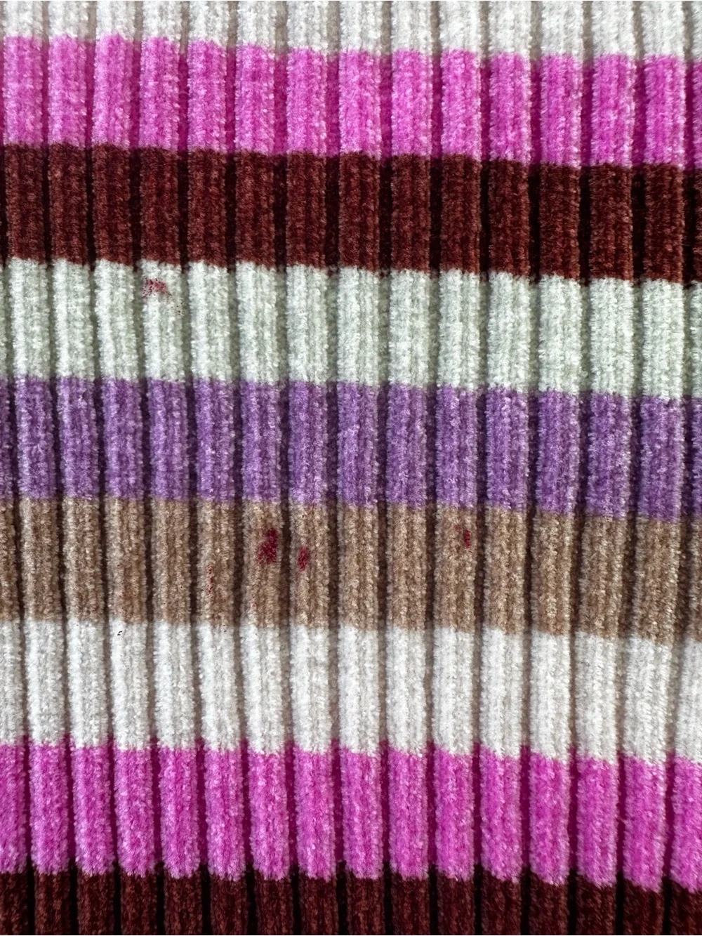 Carter's Striped Ribbed Crewneck Sweater in Pink, Purple, Brown, Cream